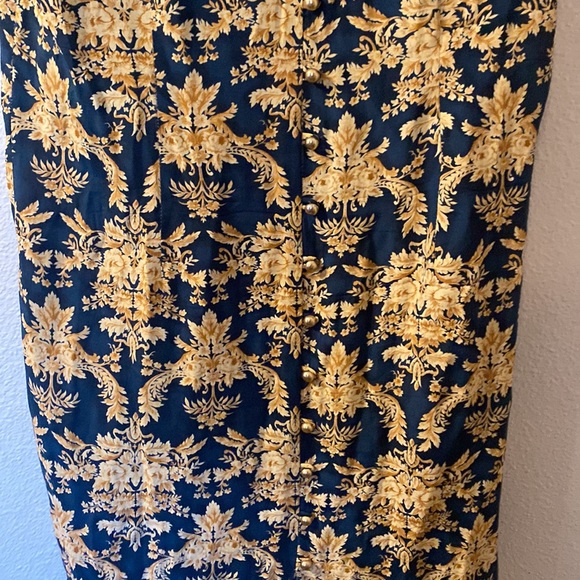 Vintage C.W Rose faux button front floral dress size 10 - Picture 2 of 5